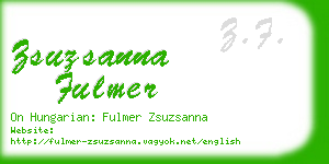 zsuzsanna fulmer business card